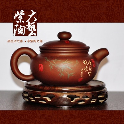 建水紫陶的經(jīng)典之作 大藝紫陶沈衛(wèi)旭書畫紫陶壺與仿古紫壺茶具鑒賞